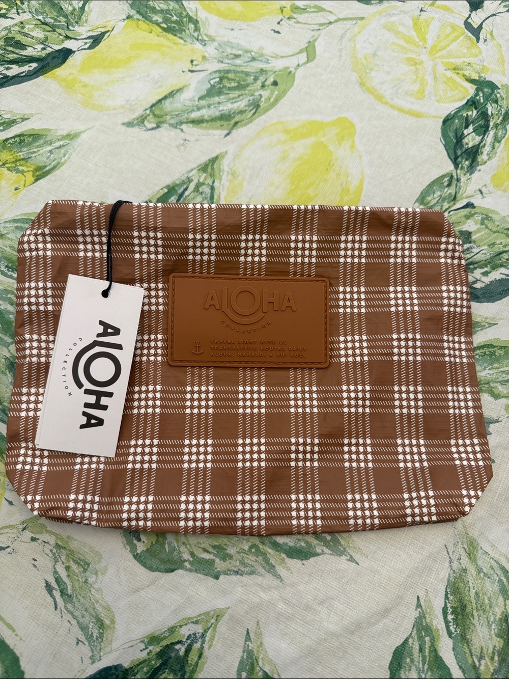 Aloha Collection Plaid Medium Pouch